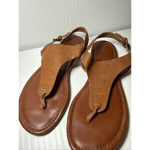 Altar’d State Brown Leather Mandolin Style Thong 8.5